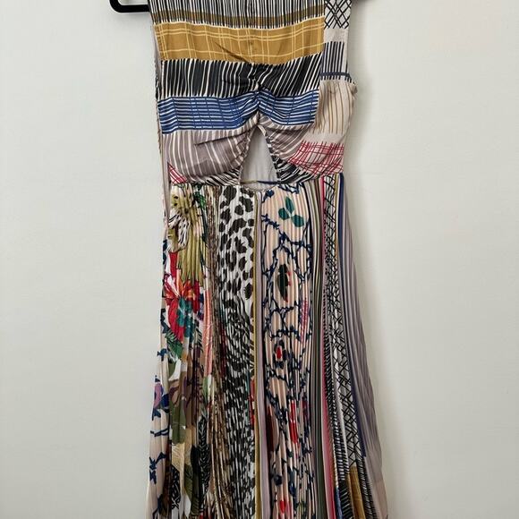 Geisha Designs Striped and Patterned Dress Pleated Skirt Unique Size 2 - Picture 5 of 9